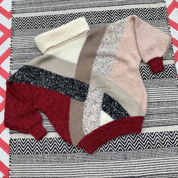 *HANDMADE* Oversized Knit Turtleneck Sweater size L/XL - Picture 1 of 4